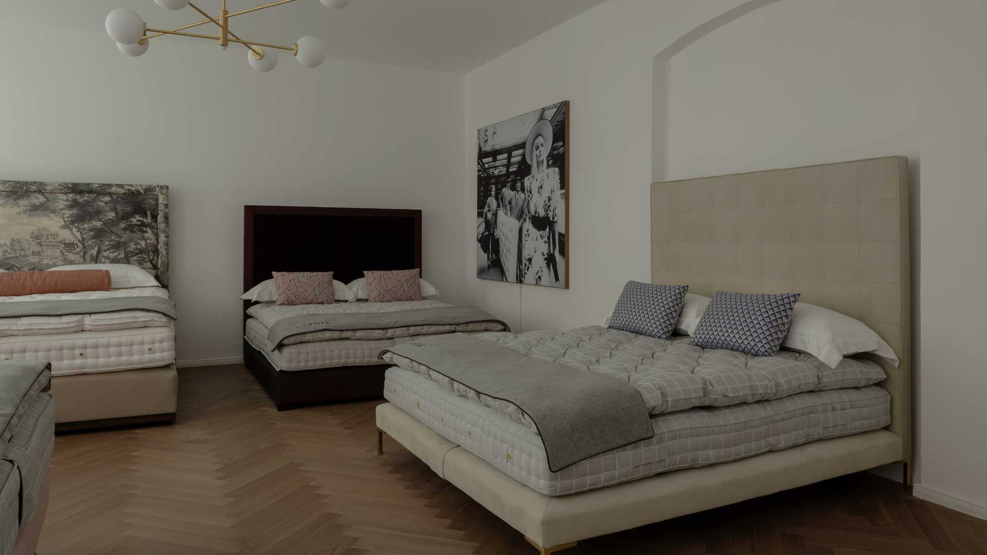 Our Berlin showroom showcasing luxury beds