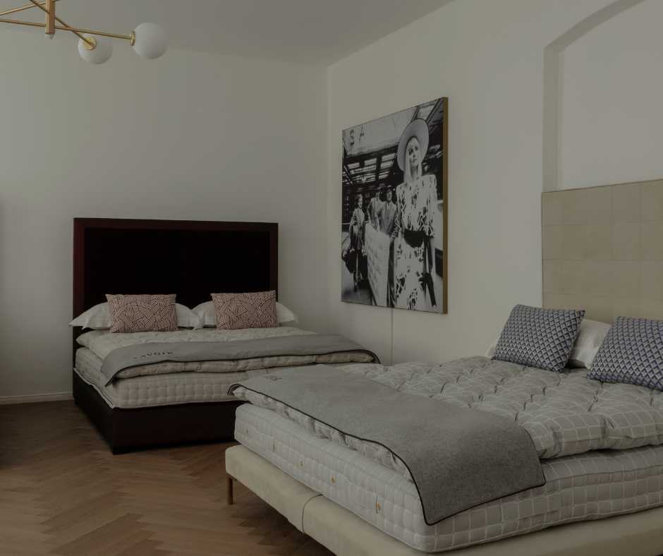Our Berlin showroom displaying luxury beds